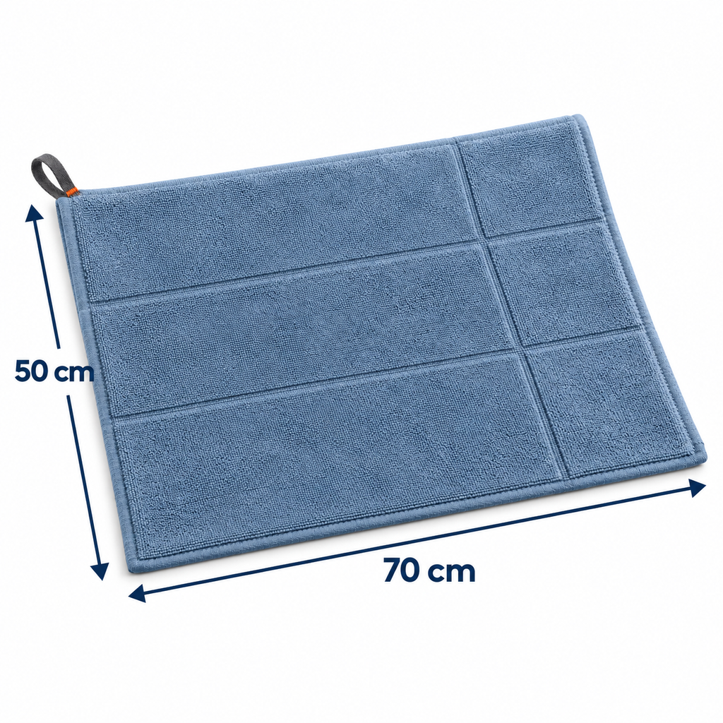 Serviette de séchage en microfibre avec repère de pliage