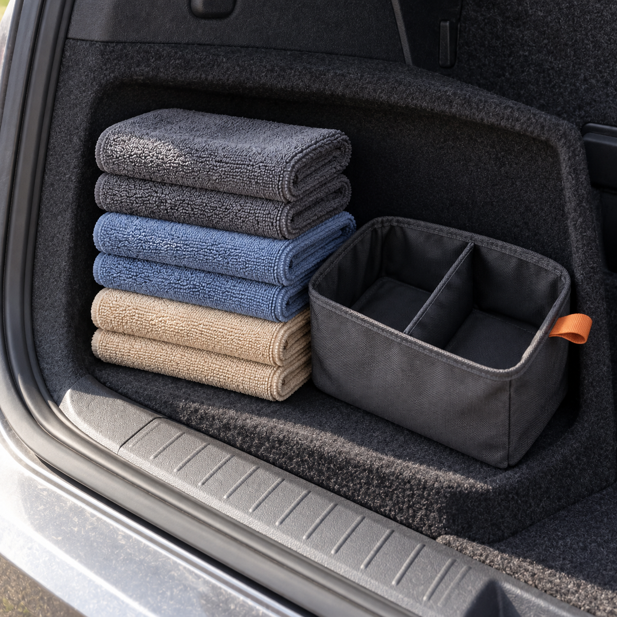 Lot de six chiffons en microfibre avec pochette