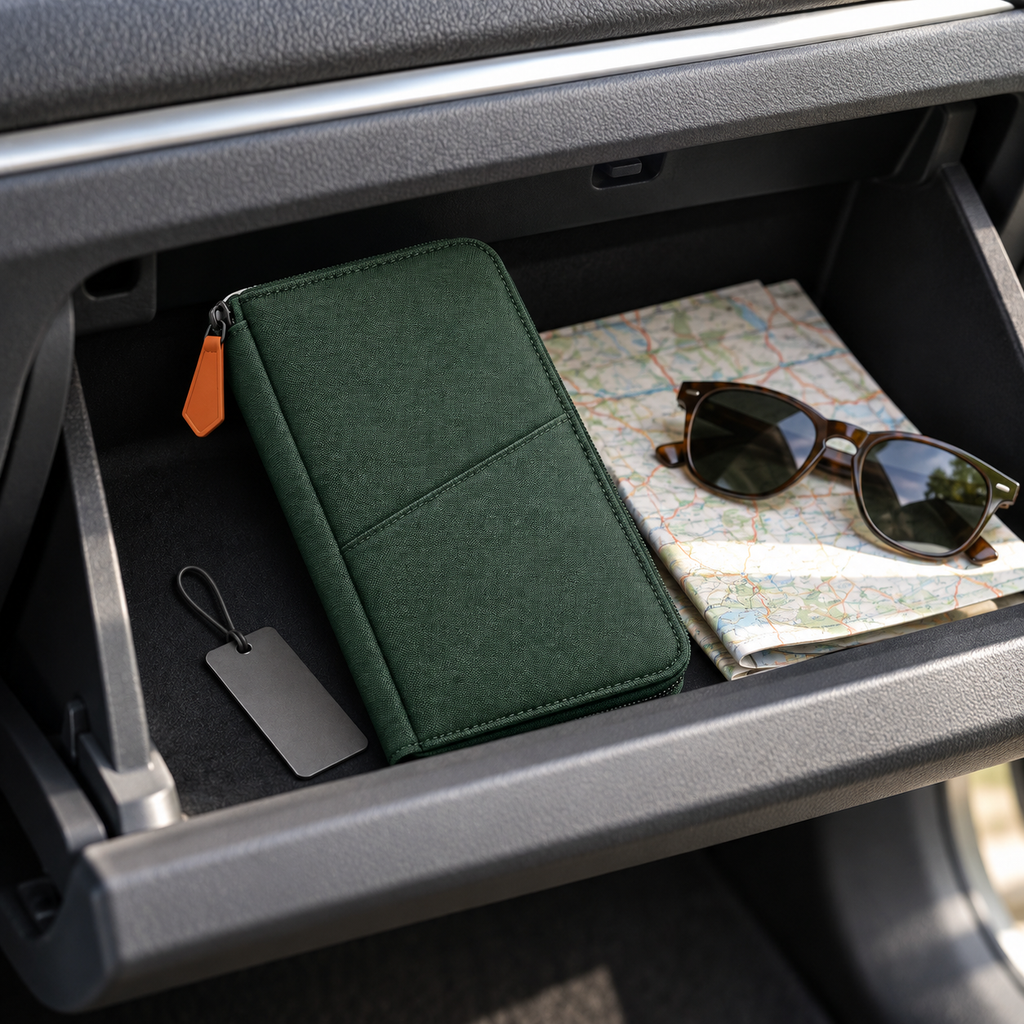 Porte-documents de voyage zippé