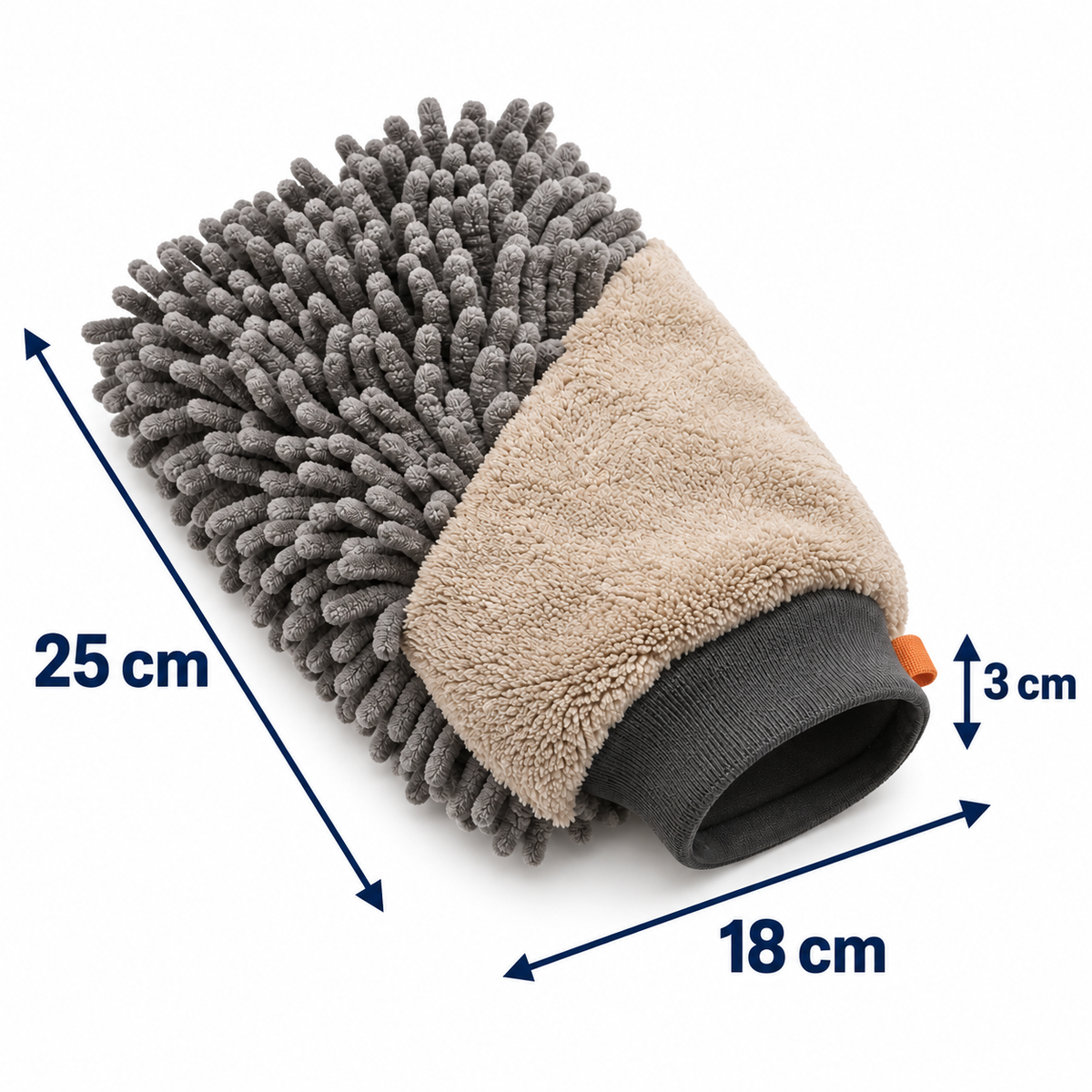 Gant de lavage en microfibre à deux textures