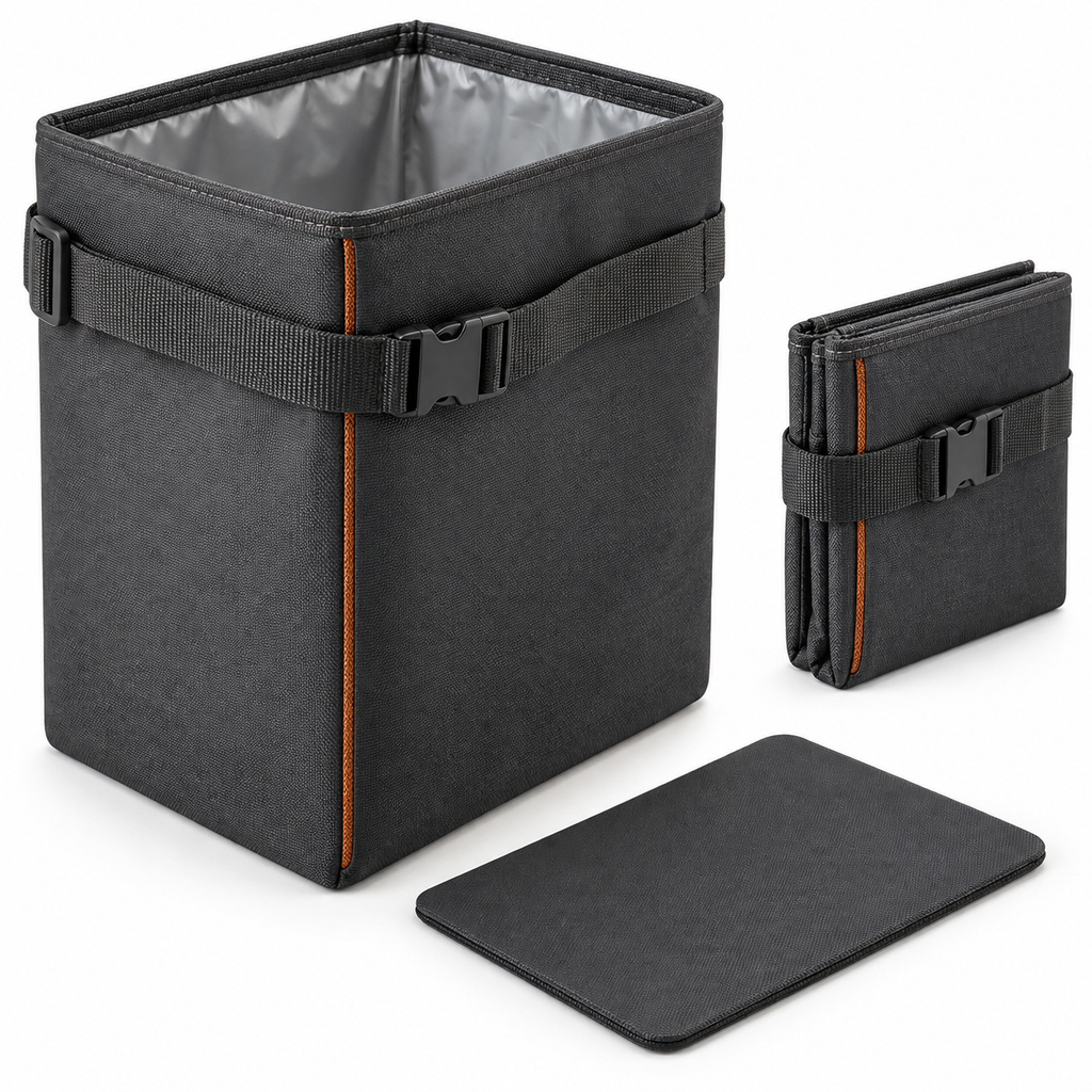 Sac automobile pliable pour déchets secs