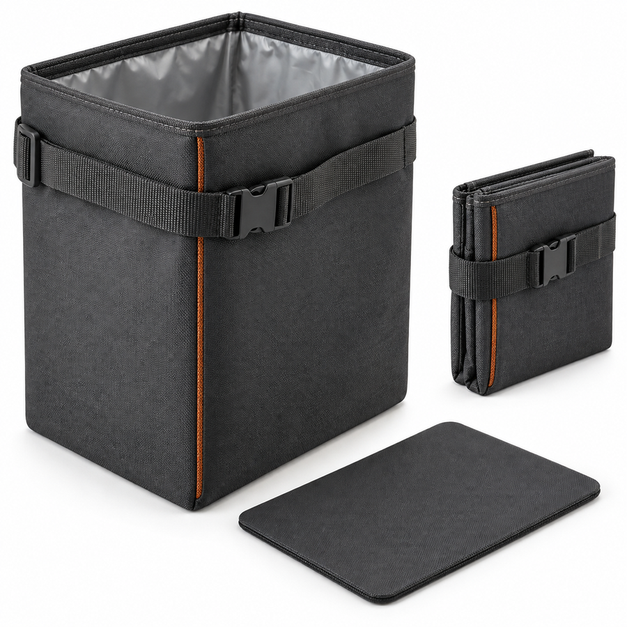 Sac automobile pliable pour déchets secs