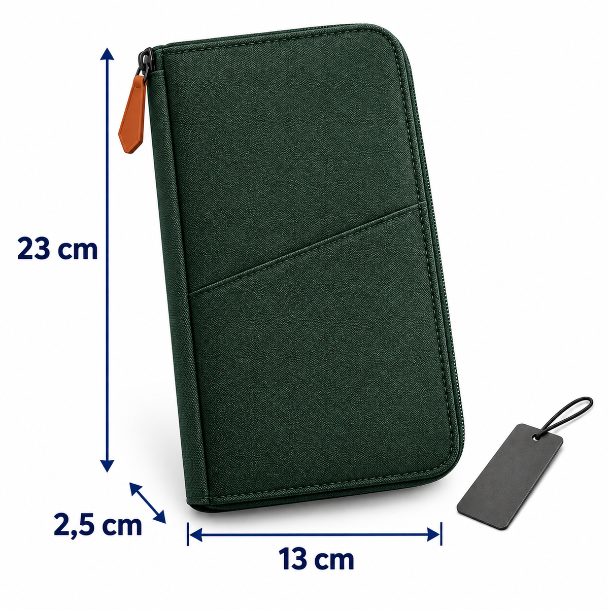 Porte-documents de voyage zippé